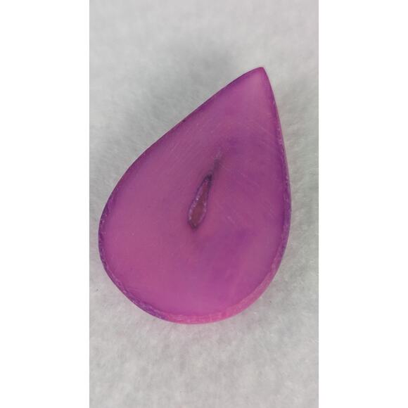 Druzy bright pink agate9 Teardrop cabochon 9.2 grams 38th 26mmHealing stress New - Picture 6 of 6